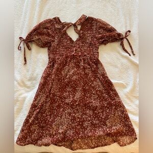 Sienna Sky Rust Feminine Fall Floral Dress